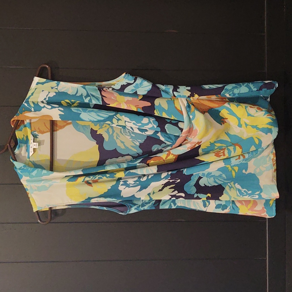 CAbi Spring Blossom Floral Faux Wrap #741 Medium